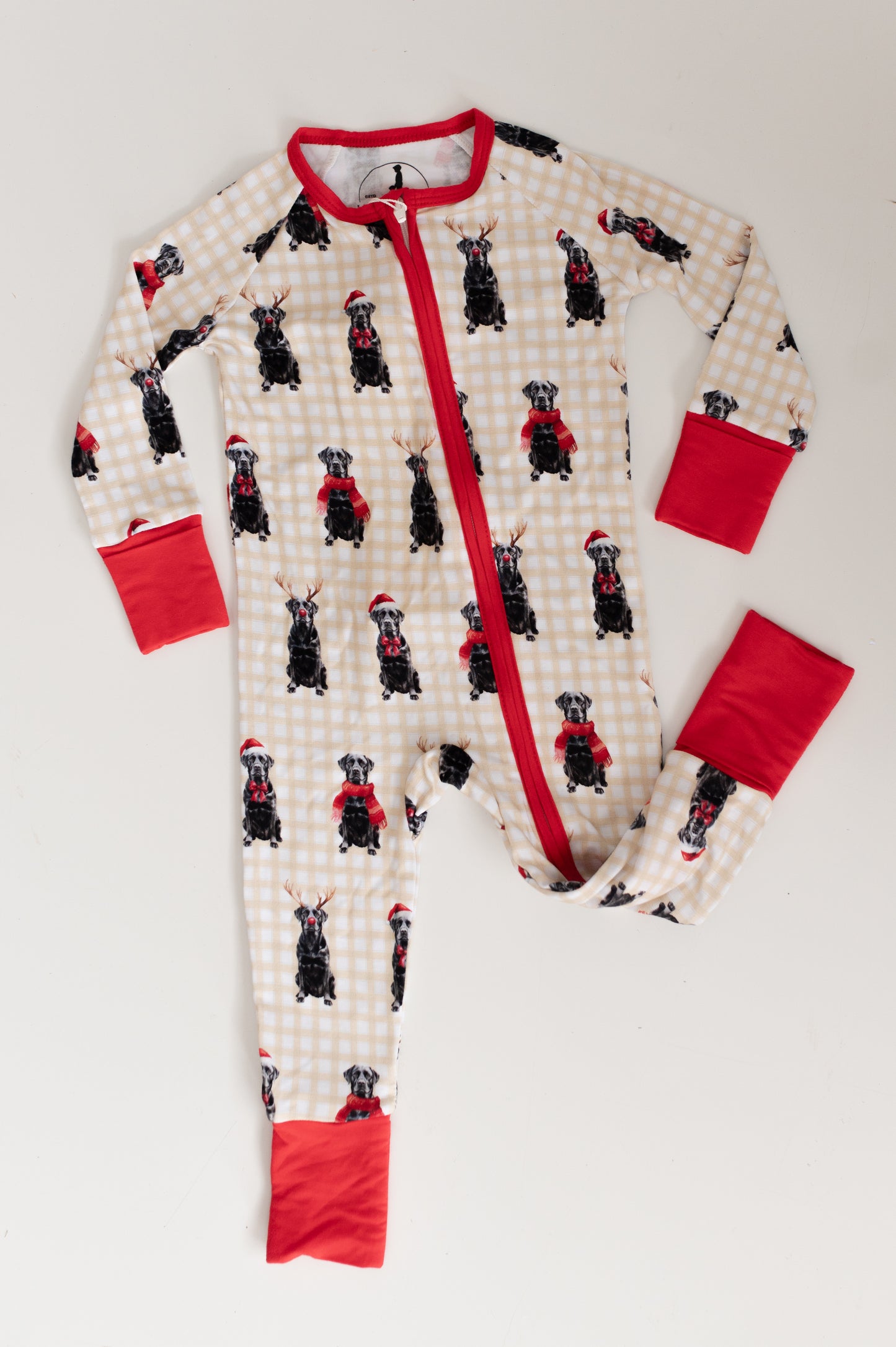 Festive Black Lab Zipper Sleeper