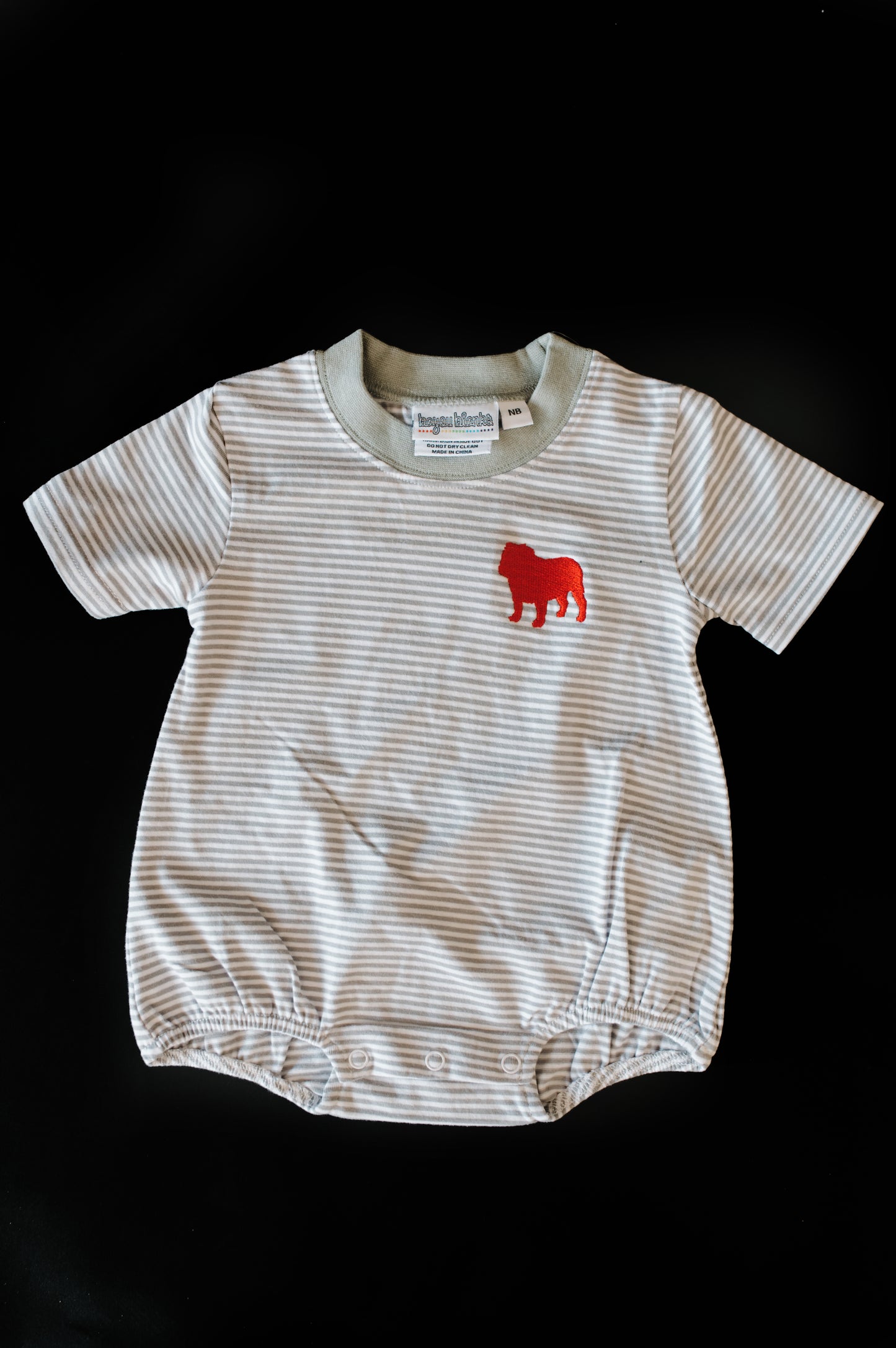 Bulldog Grey Stripe Bubble