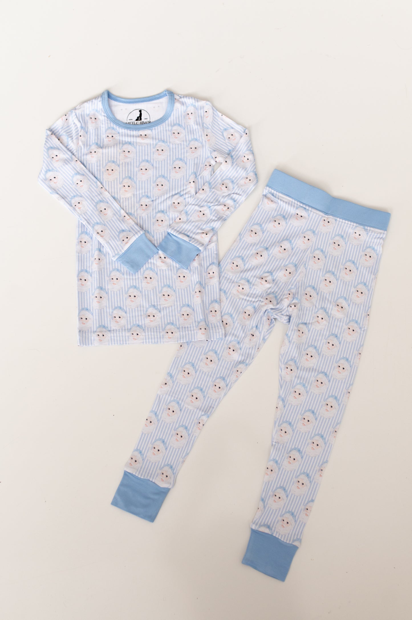 Sleepy Santa Blue Two Piece Pj