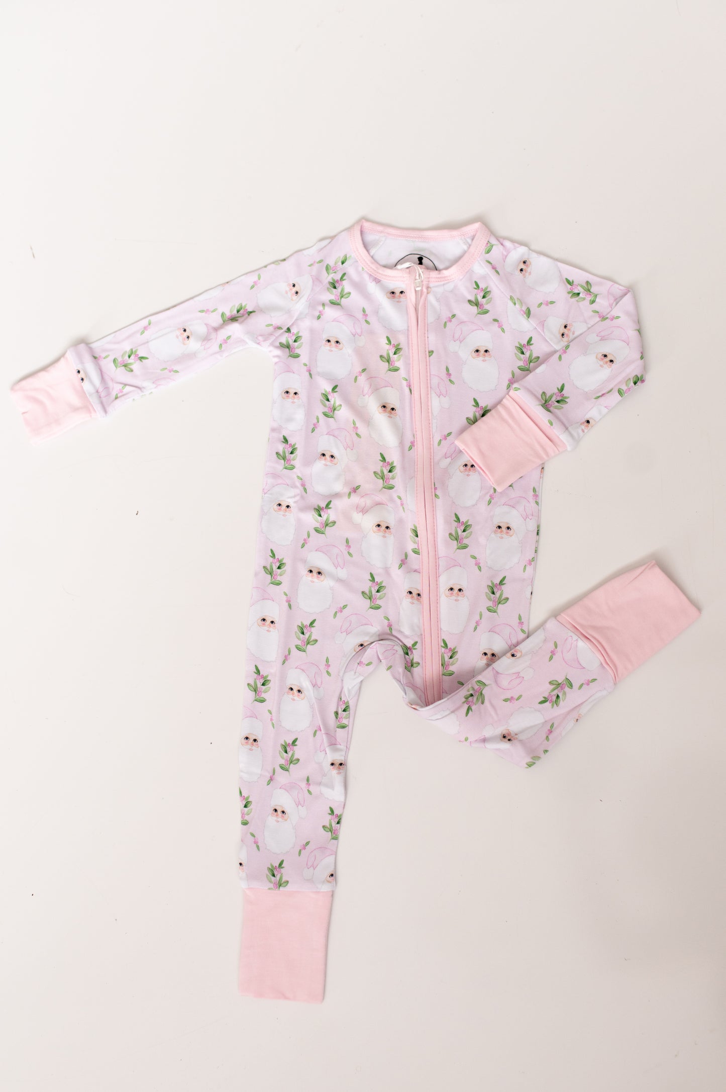 Sleepy Santa Pink Zipper Sleeper