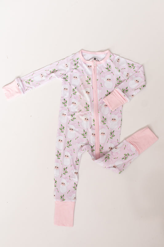 Sleepy Santa Pink Zipper Sleeper